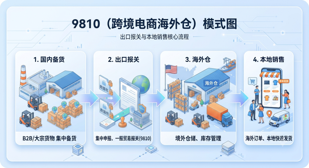 9810-overseas-warehouse-export-process-shenzhen-guangzhou 9810跨境电商海外仓出口报关流程深圳广州